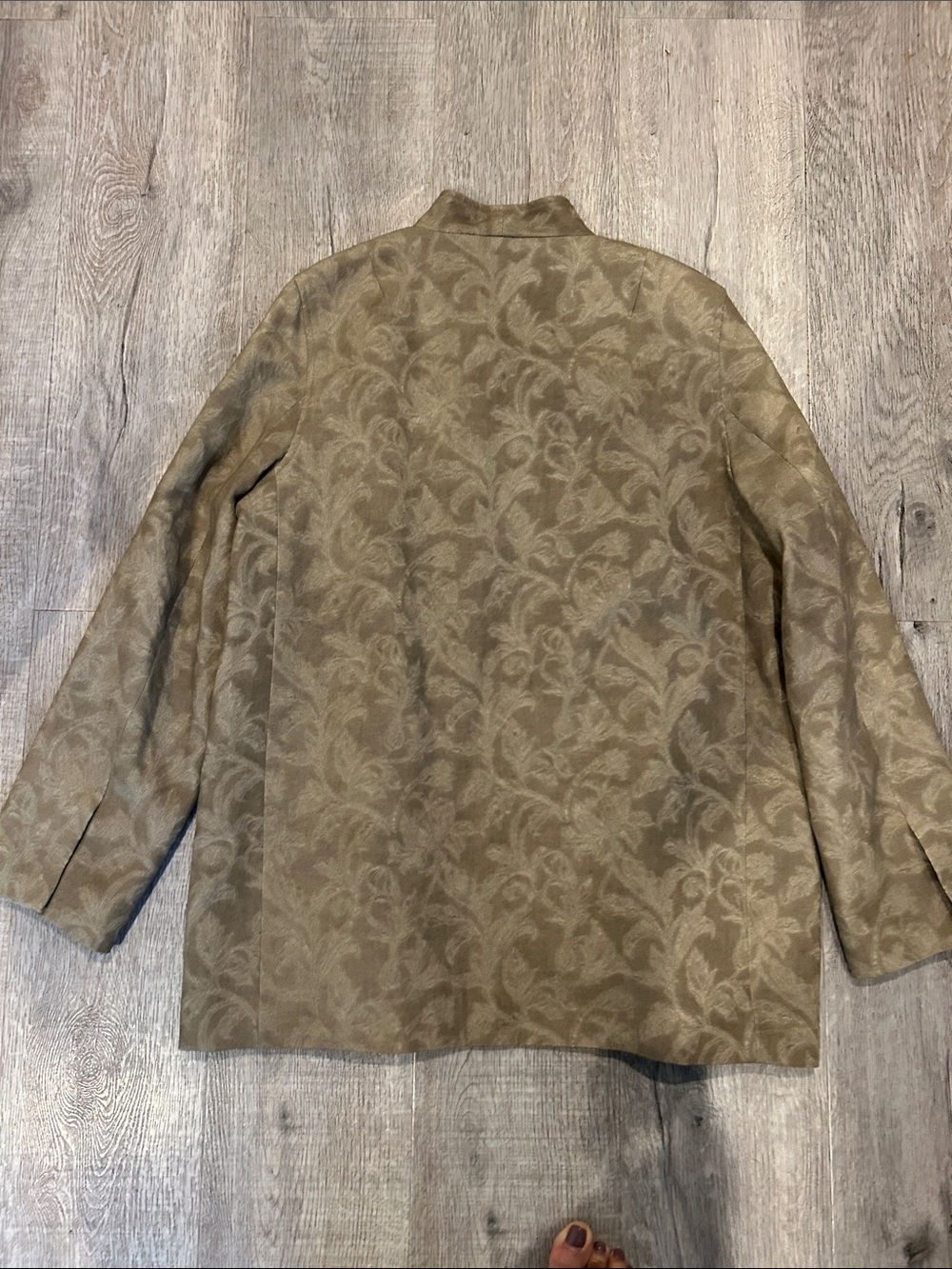 Zara Boho Asian Inspired Open Collar Frog Closure Jacket Floral Tapestry NWT - Picture 12 of 12